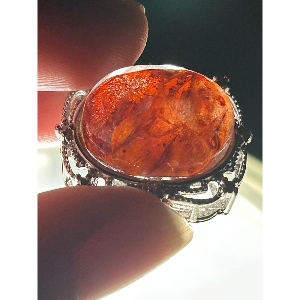 Beautiful Oval Fire Quartz Pendant